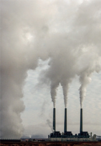 Factory brining substances into the atmosphere